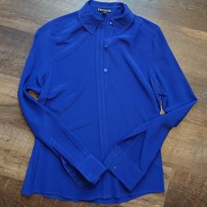 Express Silk Button Down Shirt